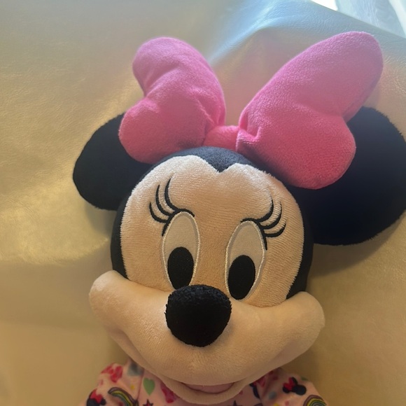 Disney Minnie Mouse Stuffed Animal Pink and Black Plush - Picture 4 of 8